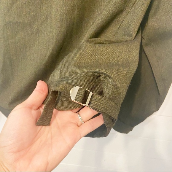 J’Envie | Green Full Zip Military Style Lightweight Jacket Size 8 - Picture 8 of 11